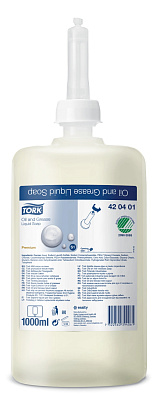 Косметическое жидкое мыло Торк S1 Премиум 1 литр для удаления жировых и технических загрязнений (420401)