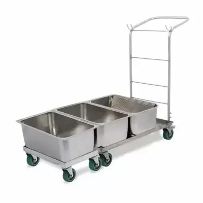 Тележка из нержавеющей стали Inox Clean 41.02.02