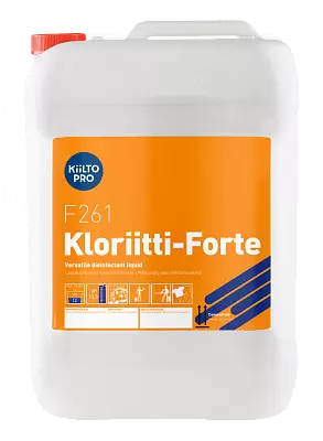 Средство F261 KLORIITTI-FORTE на основе гипохлорита натрия (10 литров) Средство F261 KLORIITTI-FORTE на основе гипохлорита натрия (10 литров)