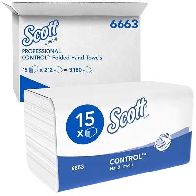 Однослойные бумажные полотенца в пачках Scott Performance (6663)