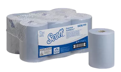 Бумажные полотенца в рулонах SCOTT® ESSENTIAL SLIMROLL (6696) Бумажные полотенца в рулонах SCOTT® ESSENTIAL SLIMROLL (6696)