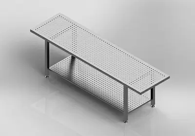 Скамья переходная перфорированная Inox Clean