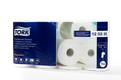 Туалетная бумага Торк Т4 Премиум в стандартных рулонах (120330)