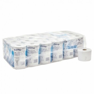 Туалетная бумага в стандартных рулонах Kleenex двухслойная (36 рул х 72 м)