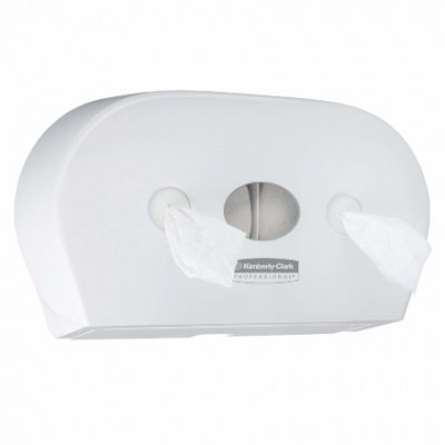Диспенсер для туалетной бумаги в рулонах с центральной подачей Aquarius Scott Control Mini Twin белый (для 8591)
