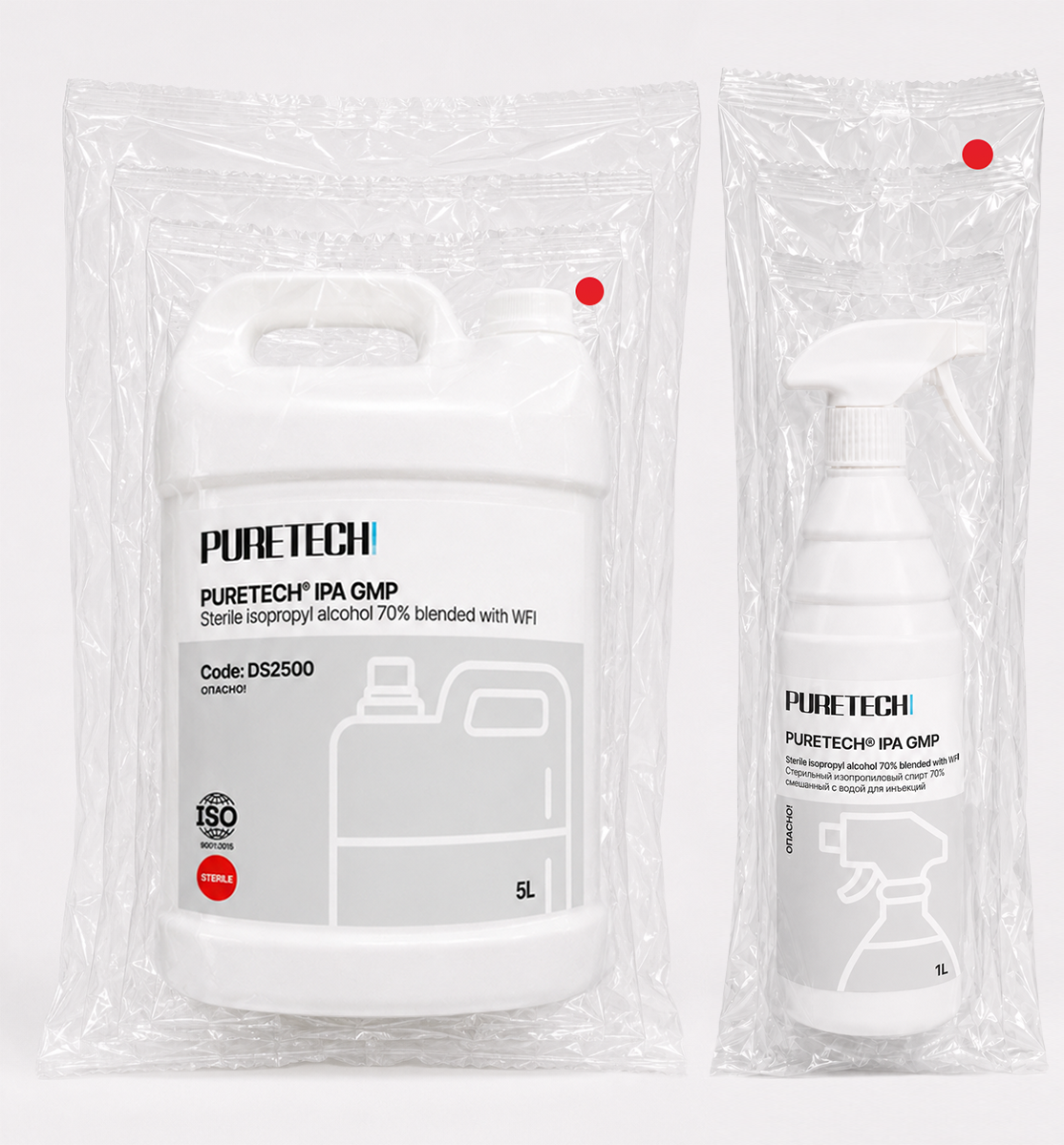 Стерильный изопропиловый спирт 70% Puretech® IPA GMP