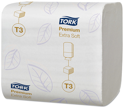 Двухслойная туалетная бумага в пачках Tork T3 Premium V (114276/114273)