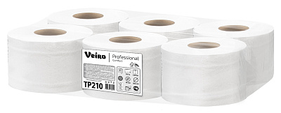 Двухслойная туалетная бумага в средних рулонах с центральной вытяжкой Veiro Professional Comfort (TP210)