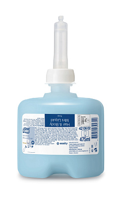 Жидкое мыло-гель для тела и волос Tork S2 Premium 475 мл (420602)