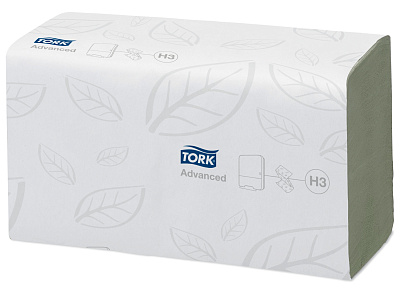 Двухслойные бумажные полотенца в пачках Tork H3 Advanced Singlefold (290179)
