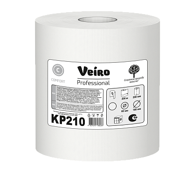 Однослойные полотенца бумажные в рулонах с центральной вытяжкой Veiro Professional Comfort (KP210)