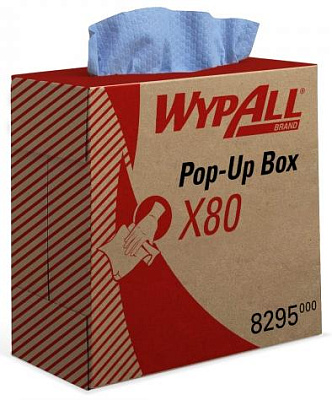Протирочные салфетки WypAll® X80 Pop-Up Box Steel Blue