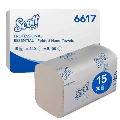 Бумажные полотенца в пачках Scott Essential (6617)