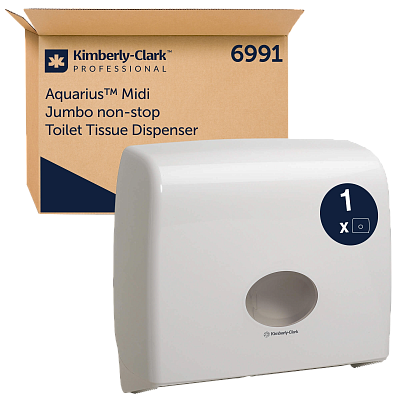 Диспенсер Kimberly-Clark Professional серии Aquarius для туалетной бумаги в больших рулонах Jumbo Non-Stop (6991)