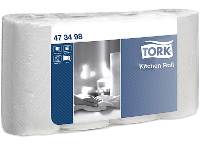 Двухслойные бумажные полотенца в рулоне Tork Advanced для кухни (473498/32032)