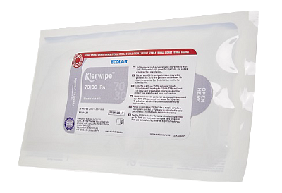 Стерильные безворсовые салфетки Ecolab KLERWIPE 70/30 IPA (20 упаковок по 15 салфеток)