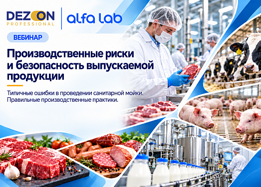 Вебинар завершён, запись доступна! Производственные риски и безопасность выпуска продукции: типичные ошибки при санитарной мойке