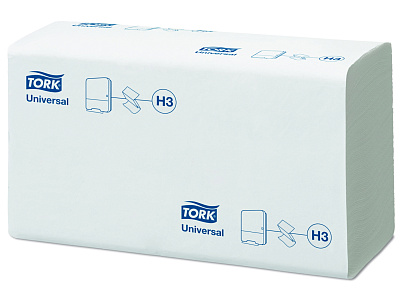 Однослойные бумажные полотенца в пачках Tork H3 Universal Singlefold (120108)