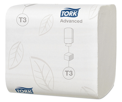 Двухслойная туалетная бумага в пачках Tork T3 Advanced V (114271)