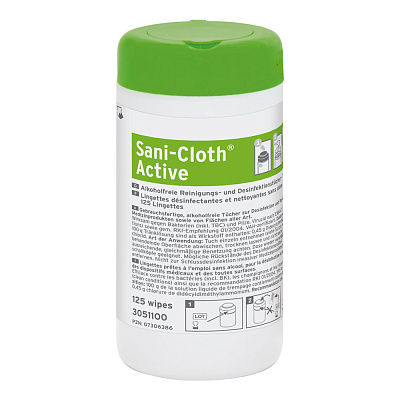 Дезинфицирующие салфетки Ecolab SANI-CLOTH ACTIVE 6X125 PC на основе ЧАС