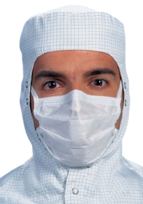 Нестерильная гофрированная маска на завязках KIMTECH PURE* M3 для чистых помещений (18 см)