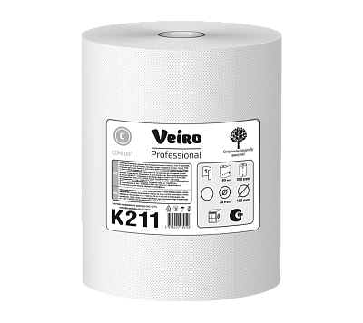 Однослойные полотенца бумажные в рулонах Veiro Professional Comfort (K211)