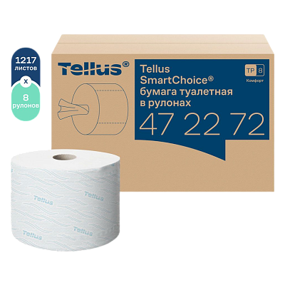 Двухслойная туалетная бумага в рулонах Tork SmartChoice Т8 (472272) Двухслойная туалетная бумага в рулонах Tork SmartChoice Т8 (472272)