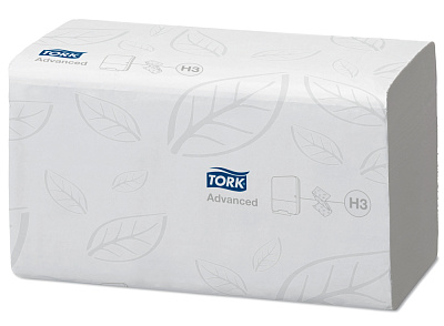 Двухслойные бумажные полотенца в пачках Tork H3 Advanced Singlefold  (290163)