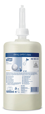 Косметическое крем-мыло для рук Торк S1 Премиум 1 литр (421501/420501)